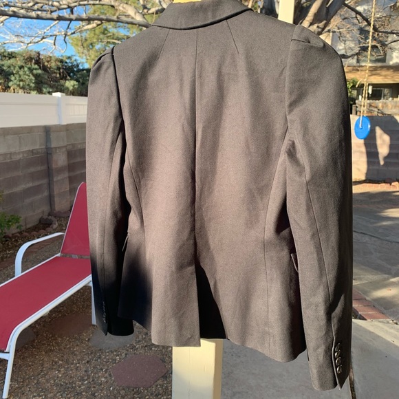 J. Crew black one button blazer puffy sleeves size 0 - Picture 3 of 15